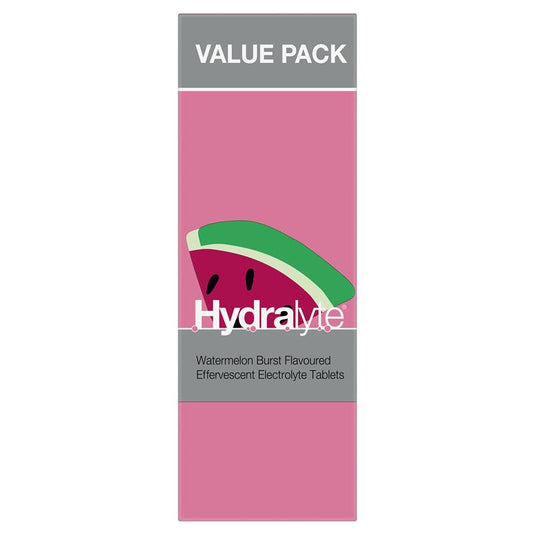 Hydralyte Electrolyte Effervescent Watermelon 60 Tablets Exclusive Size