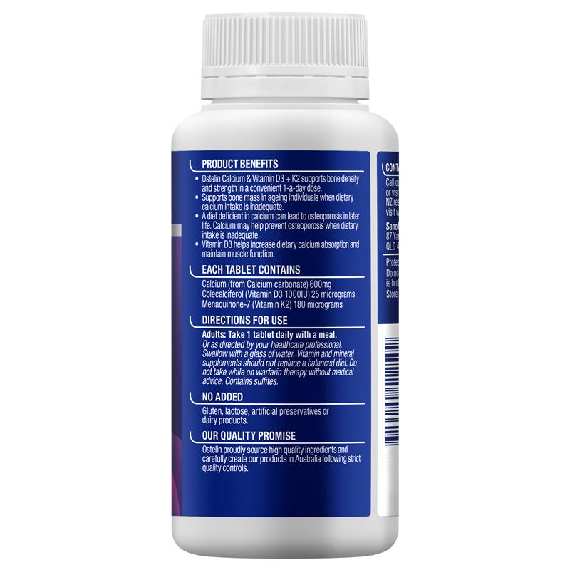 Load image into Gallery viewer, Ostelin Calcium &amp; D3 + K2 120 Tablets Exclusive Size
