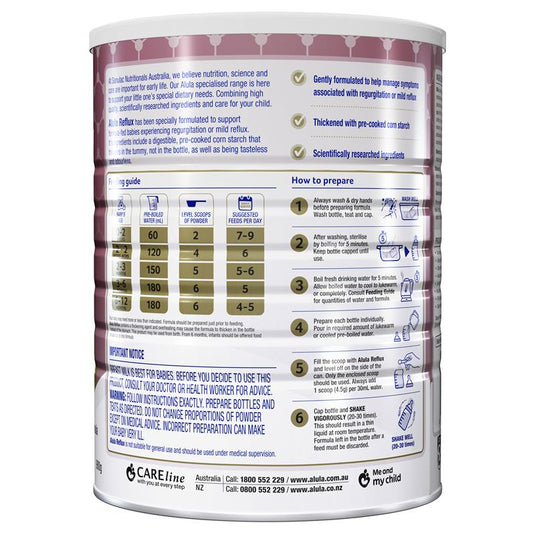 Alula Gold Reflux Infant Formula 0-12 Months 900g
