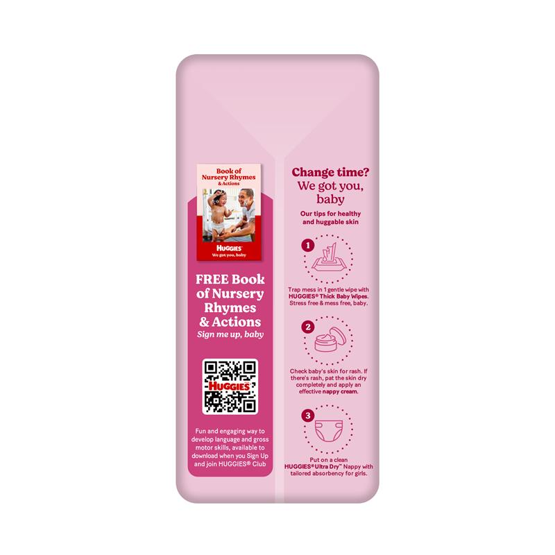 Load image into Gallery viewer, Huggies Ultra Dry Nappies Size 4 Girl 10-15kg Bulk 36 Pack
