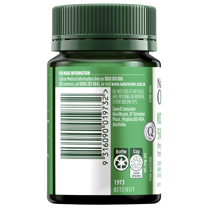 Load image into Gallery viewer, Nature's Own Korean Ginseng 500mg 60 Tablets
