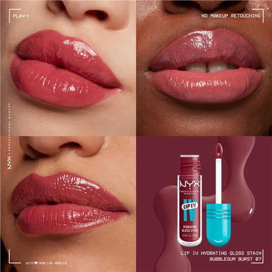 NYX Lip IV Hydrating Gloss Stain Bubblegum Burst
