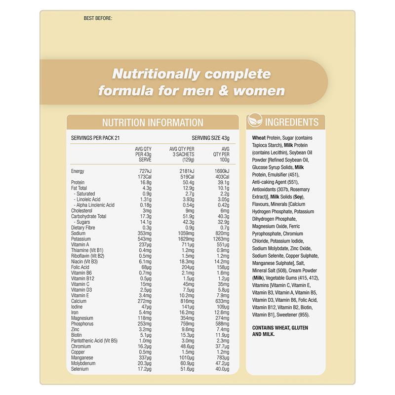 Load image into Gallery viewer, Optislim VLCD Meal Replacement Shake Vanilla 21x43g Sachets
