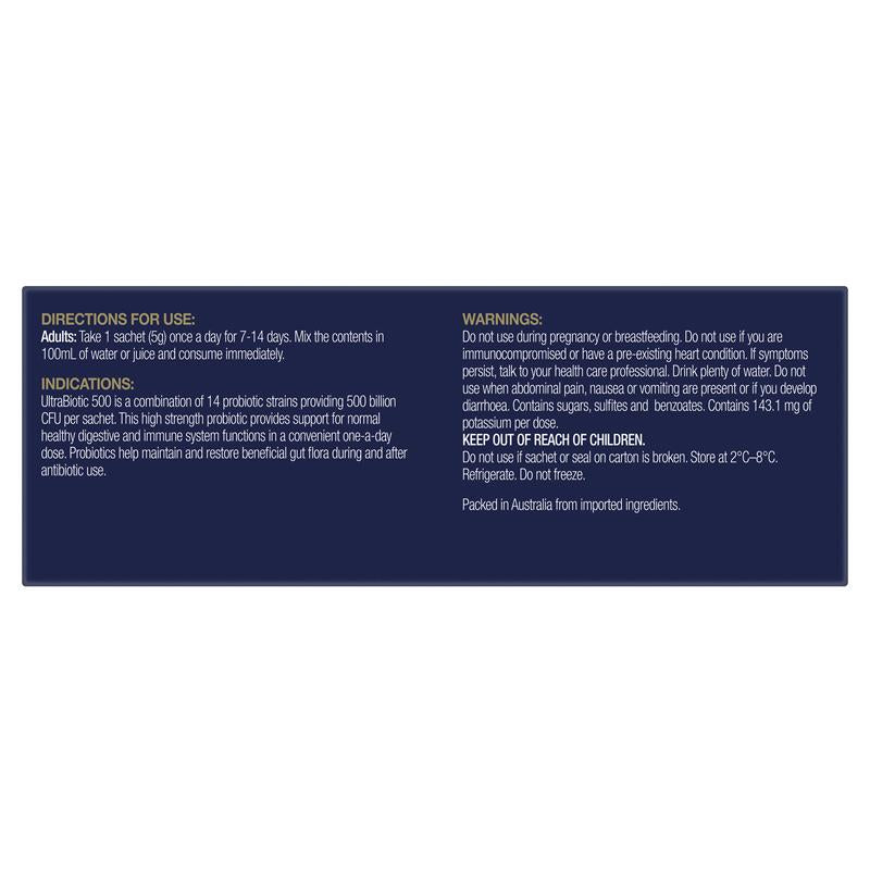 Load image into Gallery viewer, Bioceuticals UltraBiotic 500 7 Sachets Fridge Line
