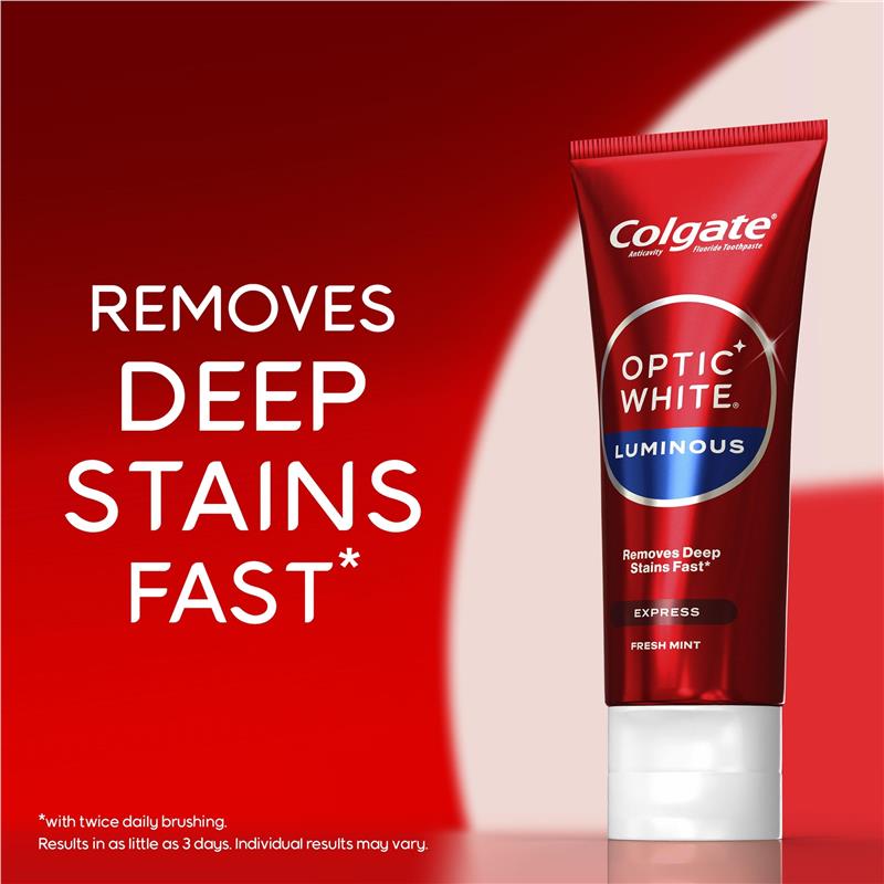 Load image into Gallery viewer, Colgate Toothpaste Optic White Lumionus Express Teeth Whitening 125g
