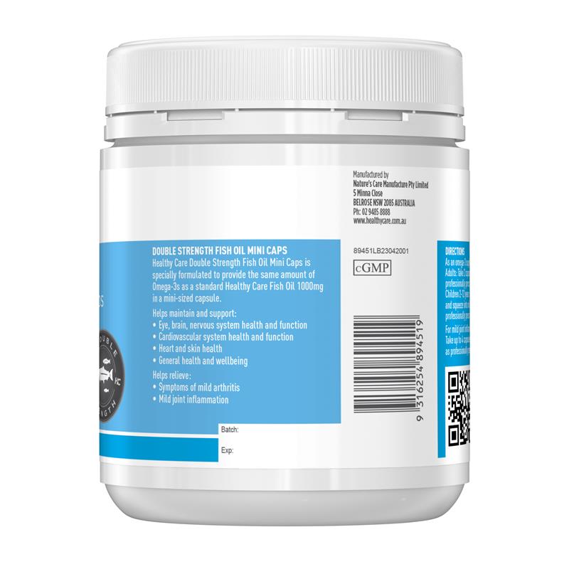 Load image into Gallery viewer, Healthy Care Double Strength Fish Oil Mini 400 Capsules
