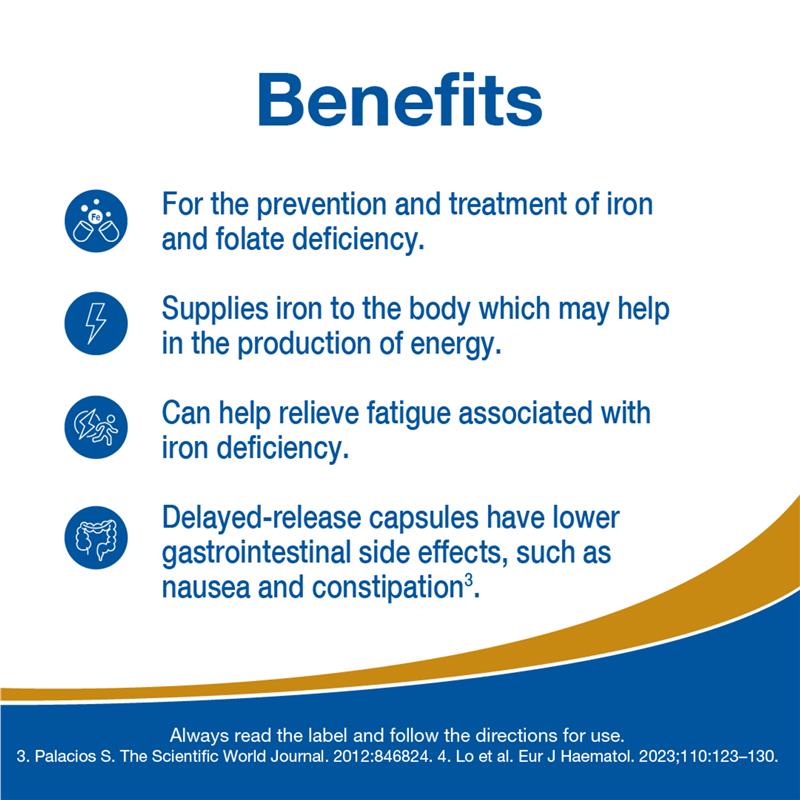 Load image into Gallery viewer, Fefol Iron &amp; Folic Acid Delayed Release 30 Capsules
