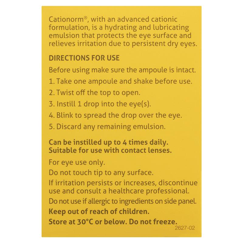 Load image into Gallery viewer, Cationorm Preservative Free Eye Drops 0.4ml x 30 Vials
