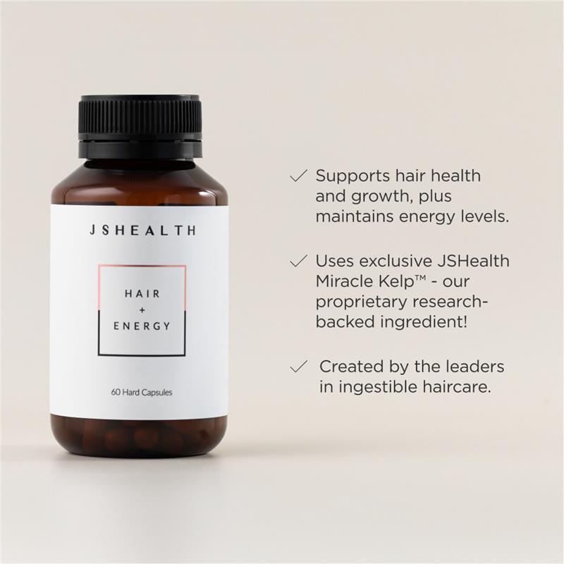 Load image into Gallery viewer, JSHealth Hair + Energy Formula 60 Capsules
