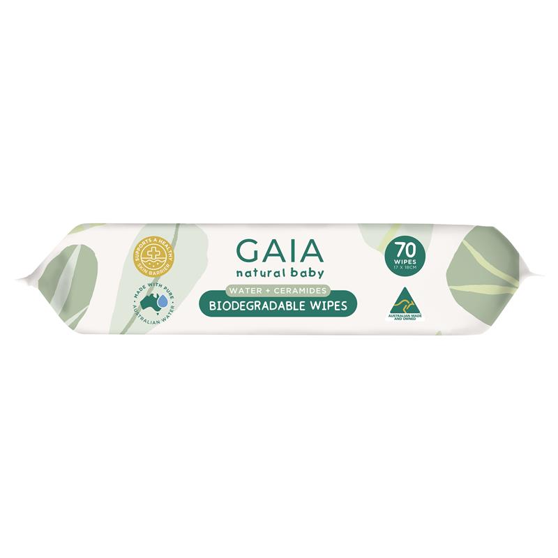 Load image into Gallery viewer, GAIA Biodegradable Water Wipes 70 Pack
