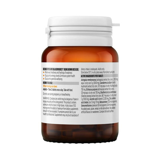 Blackmores Run Down Rescue 30 Tablets