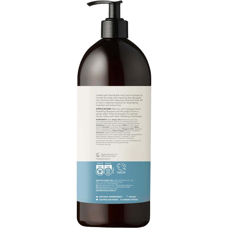 Load image into Gallery viewer, Sukin Hydrating Shampoo 1 Litre
