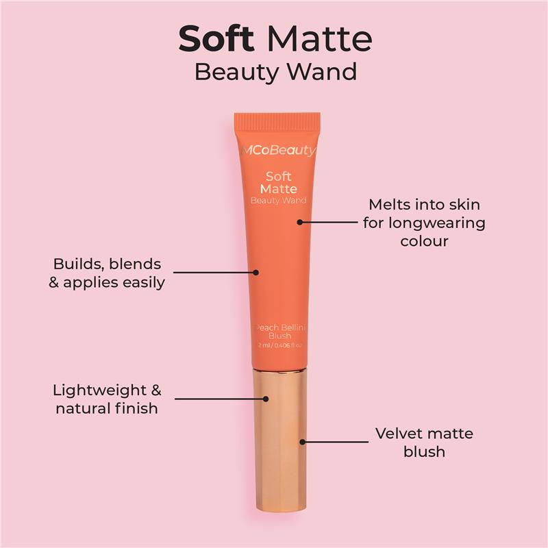 Load image into Gallery viewer, MCoBeauty Soft Matte Beauty Wand Peach Bellini Blush
