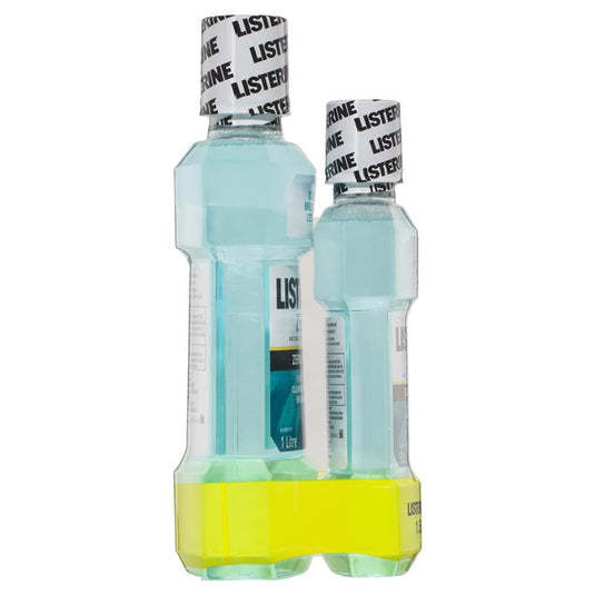 Listerine Zero Alcohol Antibacterial Mouthwash Less Intense Taste Value Pack 1.5L