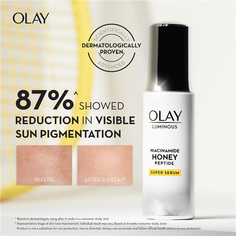 Load image into Gallery viewer, Olay Luminous Niacinamide Honey Peptide Super Serum 30ml
