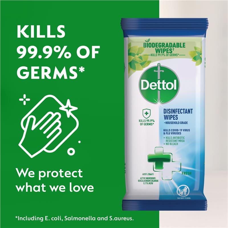 Load image into Gallery viewer, Dettol Antibacterial Disinfectant Surface Biodegradable Cleaning Wipes 110 Pack
