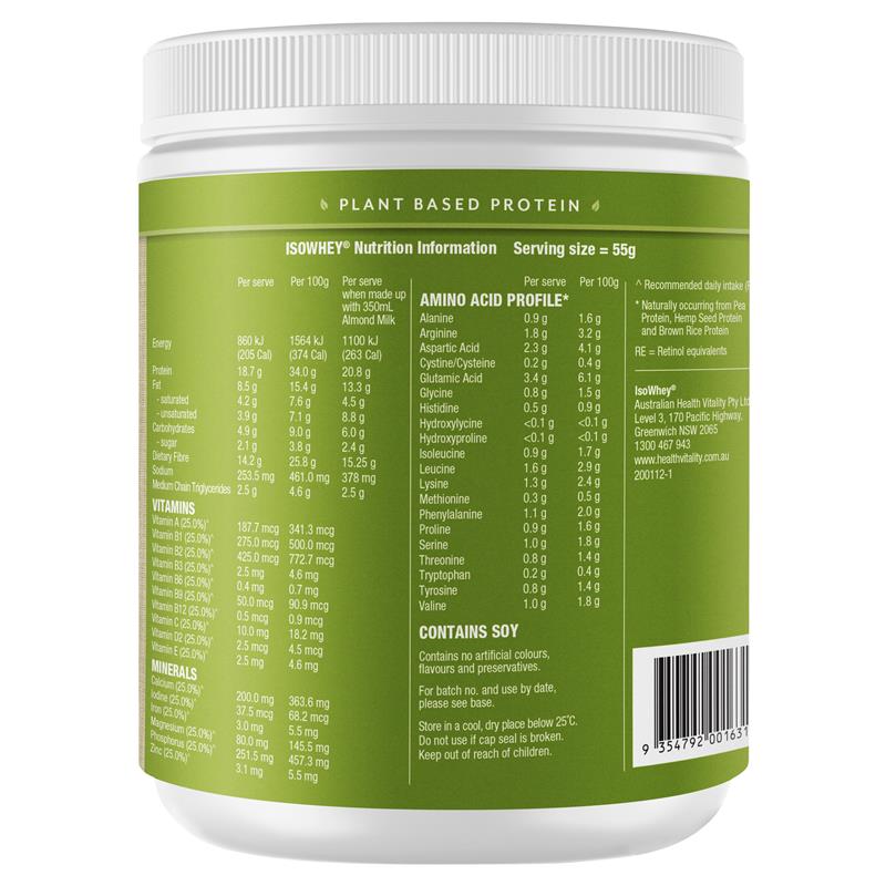 Load image into Gallery viewer, IsoWhey Plant-Based Meal Replacement Shake Chocolate 550g

