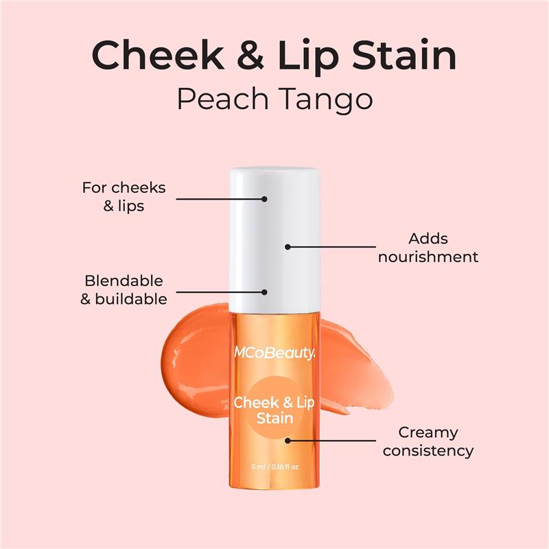 Load image into Gallery viewer, MCoBeauty Cheek &amp; Lip Stain 2-in-1 Cream Tint Peach Tango
