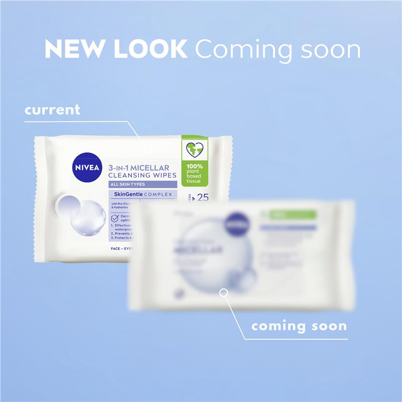 Load image into Gallery viewer, NIVEA 3in1 Micellar Cleansing All Skin Types Wipes 25 Pack
