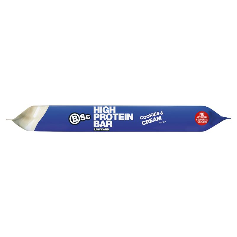 Load image into Gallery viewer, BSc High Protein Bar Cookies &amp; Cream 92g
