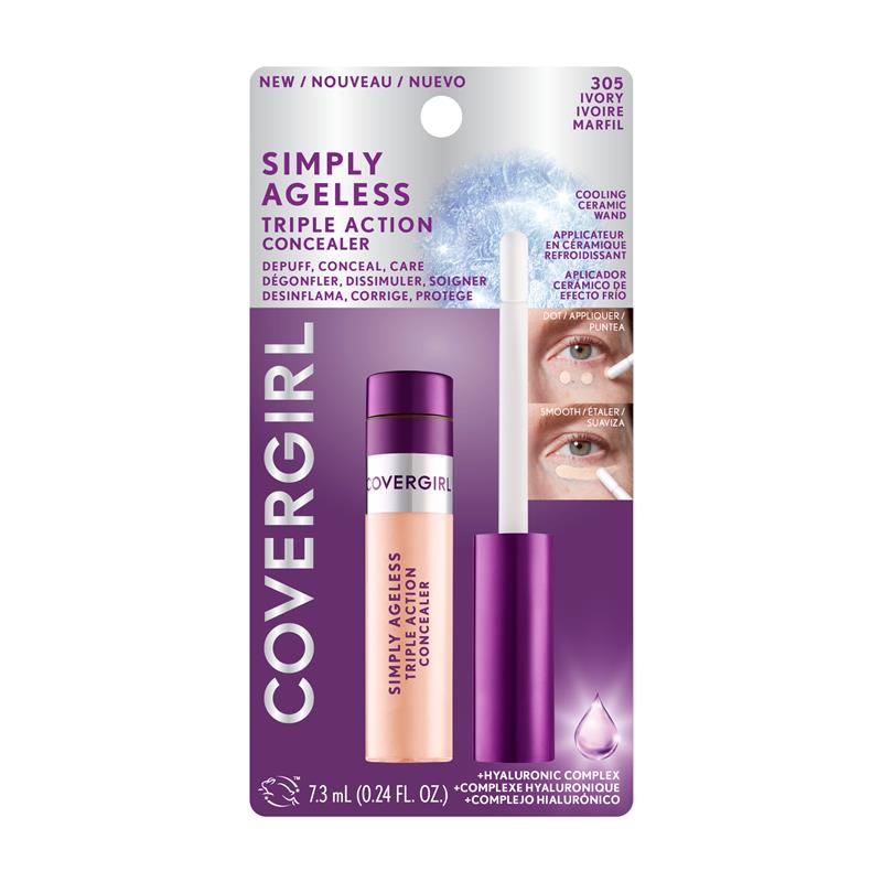 Load image into Gallery viewer, Covergirl Simply Ageless Triple Action Concealer 305 Ivory 7.3ml

