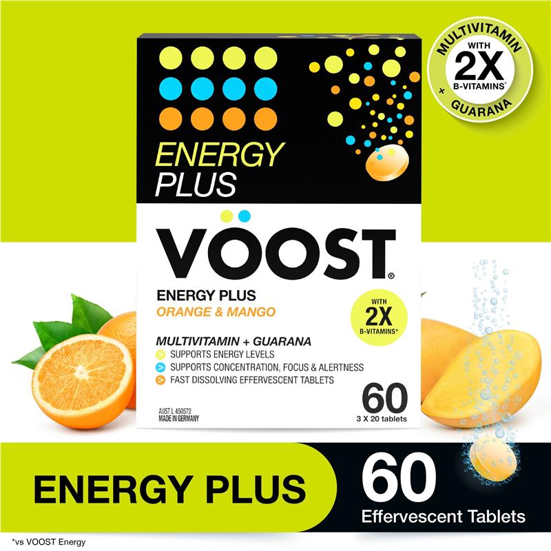 Load image into Gallery viewer, Voost Energy Plus Orange &amp; Mango Effervescent 60 Pack Exclusive Size
