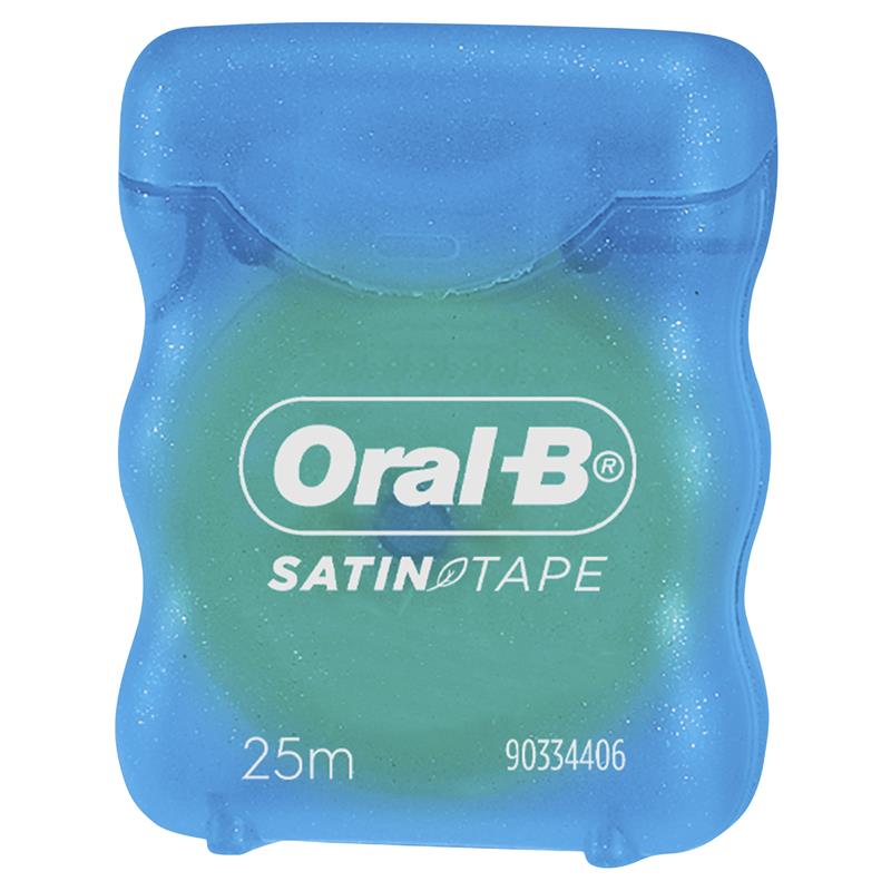 Load image into Gallery viewer, Oral B Satin tape Dental Floss Mint 25m
