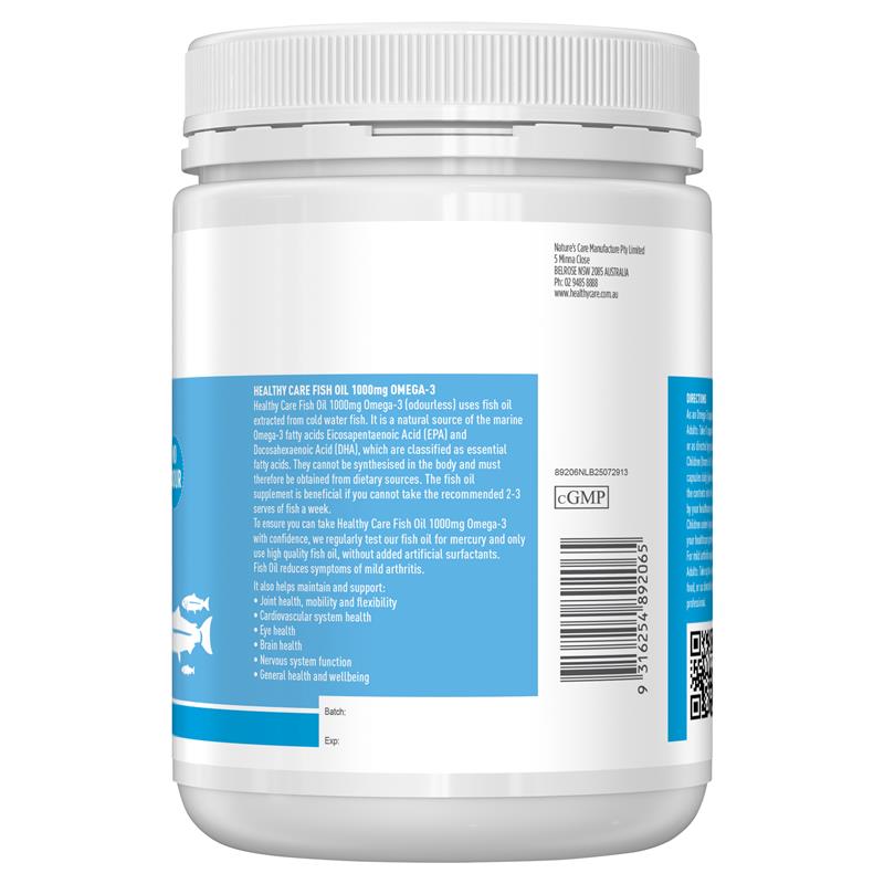 Load image into Gallery viewer, Healthy Care Fish Oil 1000mg Omega 3 400 Capsules
