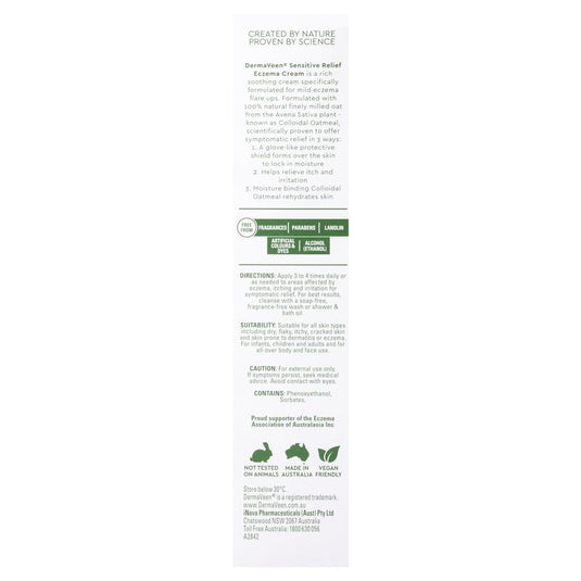 DermaVeen Sensitive Relief Eczema Cream 100mL