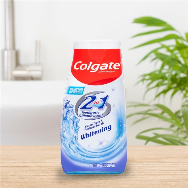 Load image into Gallery viewer, Colgate Toothpaste &amp; Mouthwash 2 in 1 Whitening Liquid 130g
