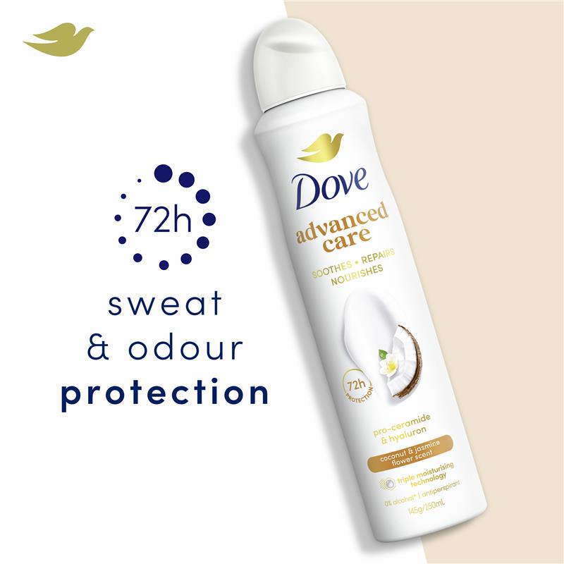 Load image into Gallery viewer, Dove Women Advanced Care Antiperspirant Aerosol Coconut &amp; Jasmine Flower 250ml
