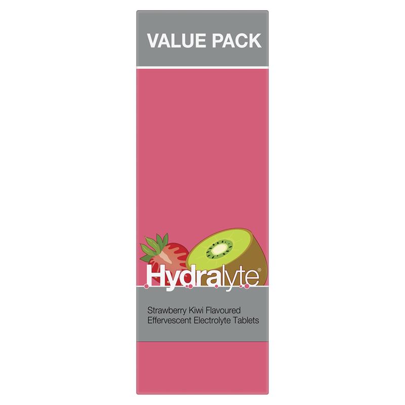 Load image into Gallery viewer, Hydralyte Electrolyte Effervescent Strawberry Kiwi 60 Tablets Exclusive Size
