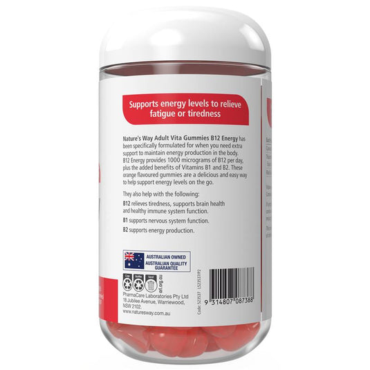 Nature's Way Adult Vita Gummies B12 Energy 160 Gummies Exclusive Size