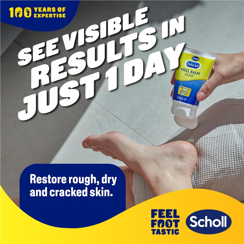Load image into Gallery viewer, Scholl Eulactol Foot Heel Balm Gold 120ml - Rough Dry or Cracked Skin
