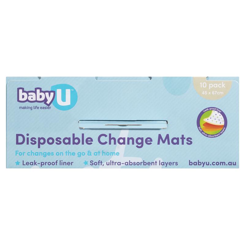 Load image into Gallery viewer, Baby U Disposable Change Mats 10 Pack
