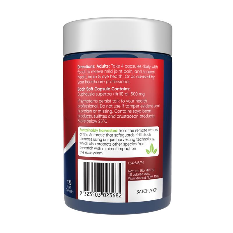 Load image into Gallery viewer, Bioglan Red Krill Oil 500mg 120 Soft Capsules
