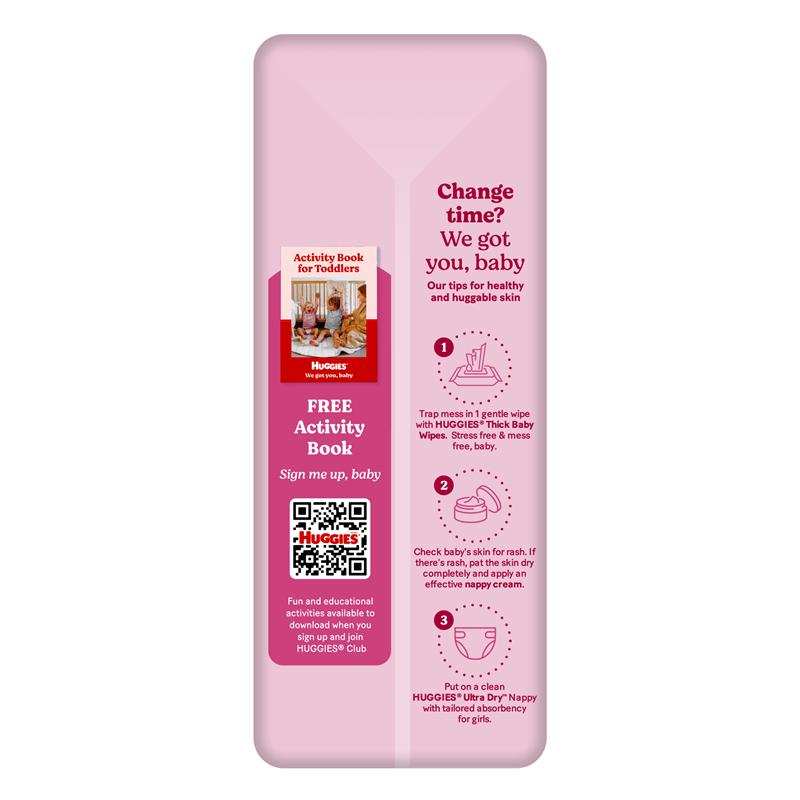 Load image into Gallery viewer, Huggies Ultra Dry Nappies Size 5 Girl 13-18kg Bulk 32 Pack

