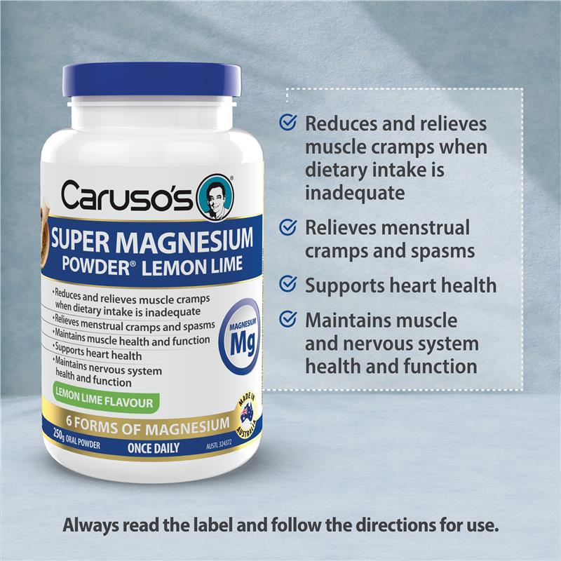 Load image into Gallery viewer, Carusos Super Magnesium Powder Lemon/Lime 250g
