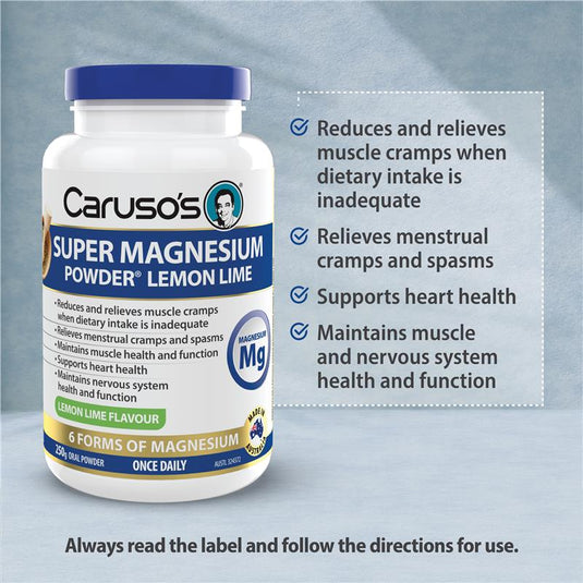 Carusos Super Magnesium Powder Lemon/Lime 250g