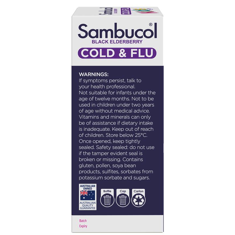 Load image into Gallery viewer, Sambucol Kids Cold &amp; Flu Liquid 250ml Exclusive Size

