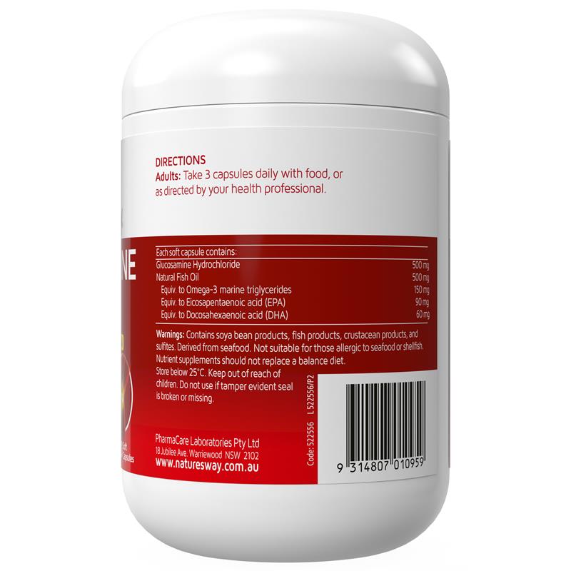 Load image into Gallery viewer, Nature's Way Glucosamine + Fish Oil 200 Soft Capsules
