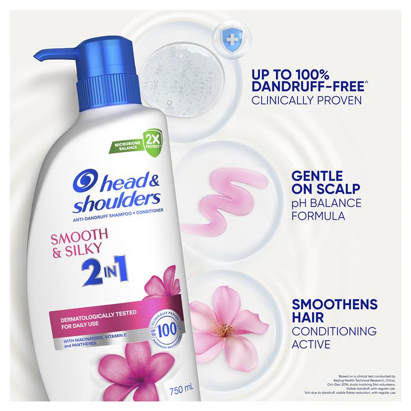 Load image into Gallery viewer, Head &amp; Shoulders Smooth &amp; Silky 2in1 Shampoo + Conditioner 750ml
