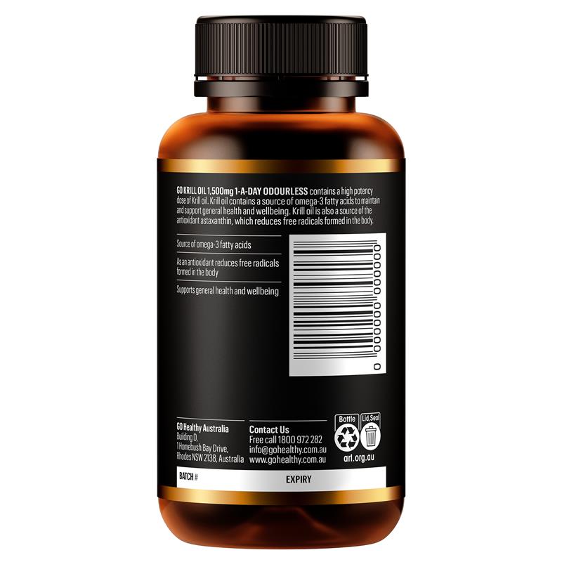 Load image into Gallery viewer, GO Healthy Krill Oil 1500mg 60 Capsules

