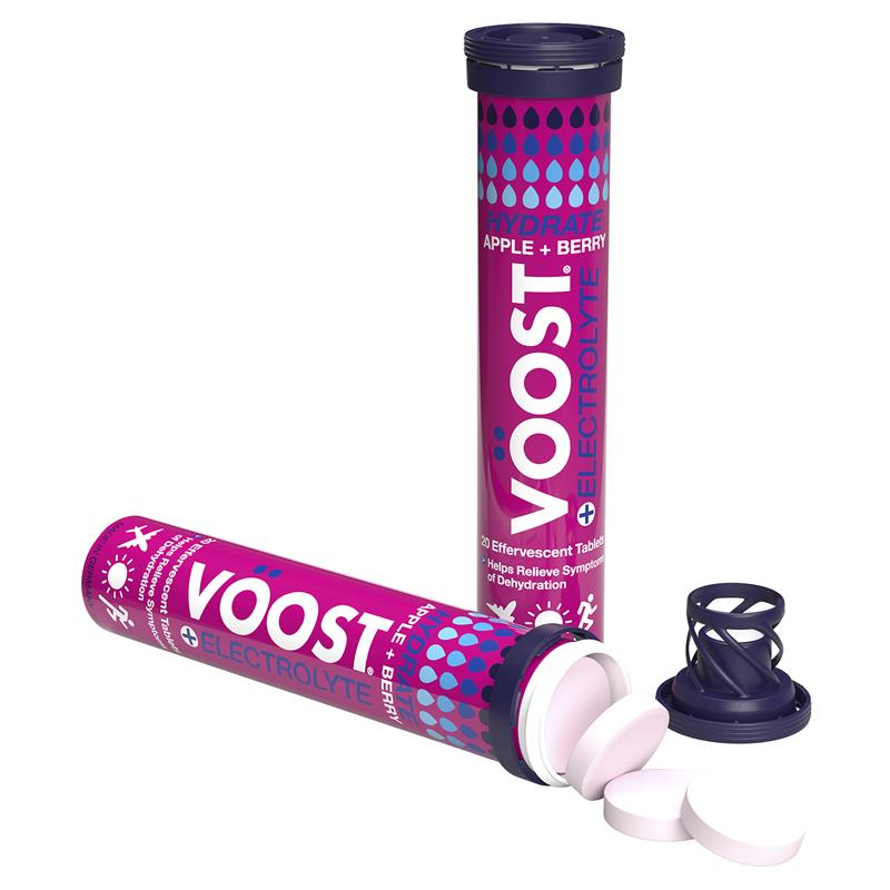 Load image into Gallery viewer, Voost Hydrate Apple + Berry Effervescent Tablets 60 Pack Exclusive Size
