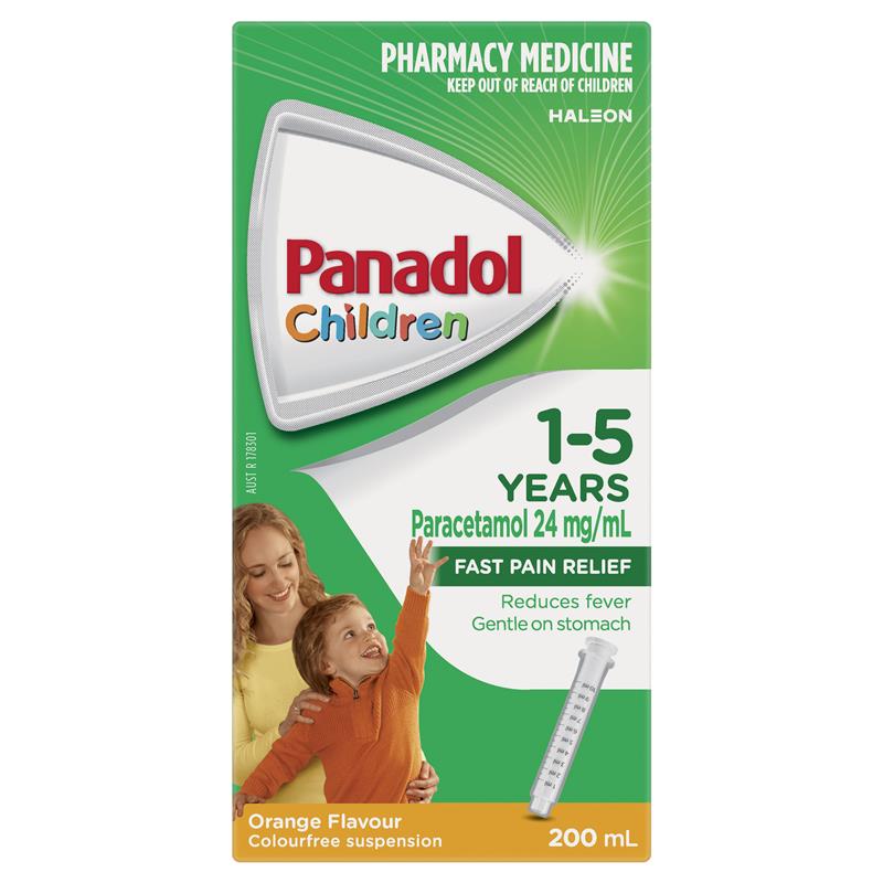 Load image into Gallery viewer, Panadol Children 1-5 Years Suspension Fever &amp; Pain Relief Orange Flavour 200ml
