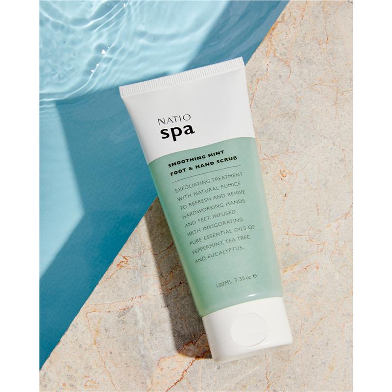 Load image into Gallery viewer, Natio Spa Smoothing Mint Foot &amp; Hand Scrub 100ml
