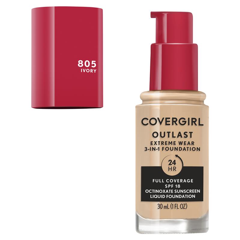Load image into Gallery viewer, Covergirl Outlast Extreme Wear Foundation 805 Ivory 30ml
