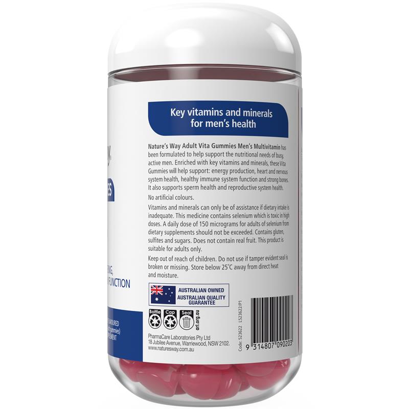 Load image into Gallery viewer, Nature's Way Adult Vita Gummies Men's Multivitamin 180 Gummies Exclusive Size
