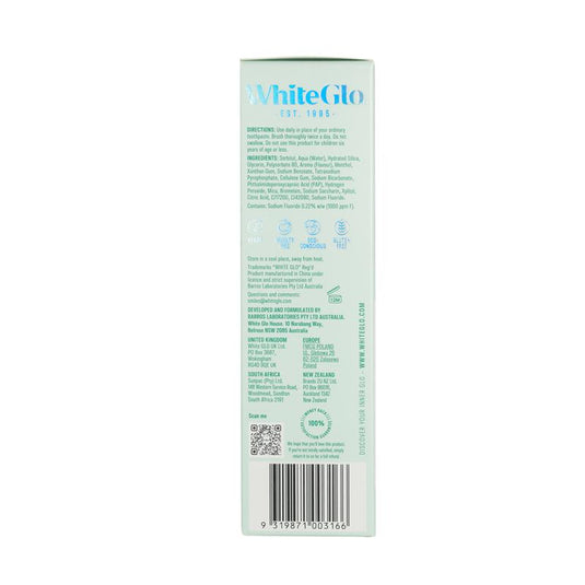 White Glo Toothpaste Purple Tooth Toner 115g