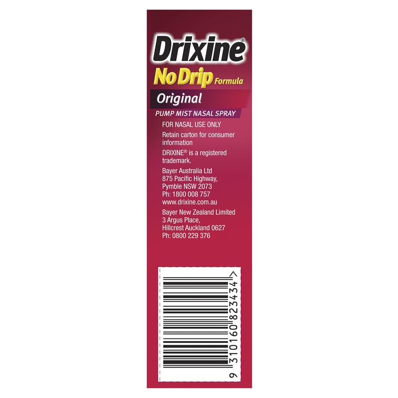 Load image into Gallery viewer, Drixine 12 Hour Relief No Drip Original Nasal Spray 15ml
